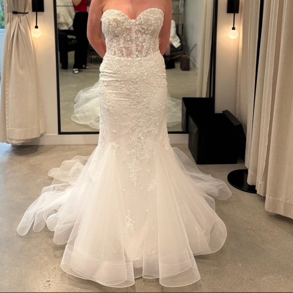 Brand New Oksana Mukha “Jane” White Bridal Gown